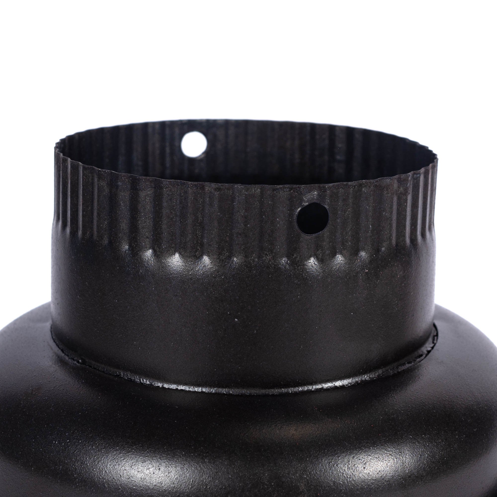 Burlan recuperator caldura, rotund, 130 mm, Gri mat